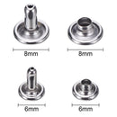 180x Double Cap Tubular Rivets Metal Tool Set Leather Crafts Studs Repair-6 A0N3
