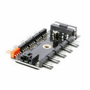 1Pc IDE Molex 1 To 10 Way PWM Cooling Fan Hub 12V 4-Pin Power Socket PCB Ad