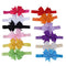 12pcs Baby Head Bands Toddler Girl Swallowtail Bow Elastic Hair Bands