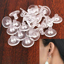 100PCS Heavy Duty Rubber Earring Backs Sleeves Holders Stoppers Nuts Silicone