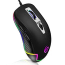 4800DPI Gaming Mouse USB Wired RGB Backlight 6 Programmable Macro Buttons Mice