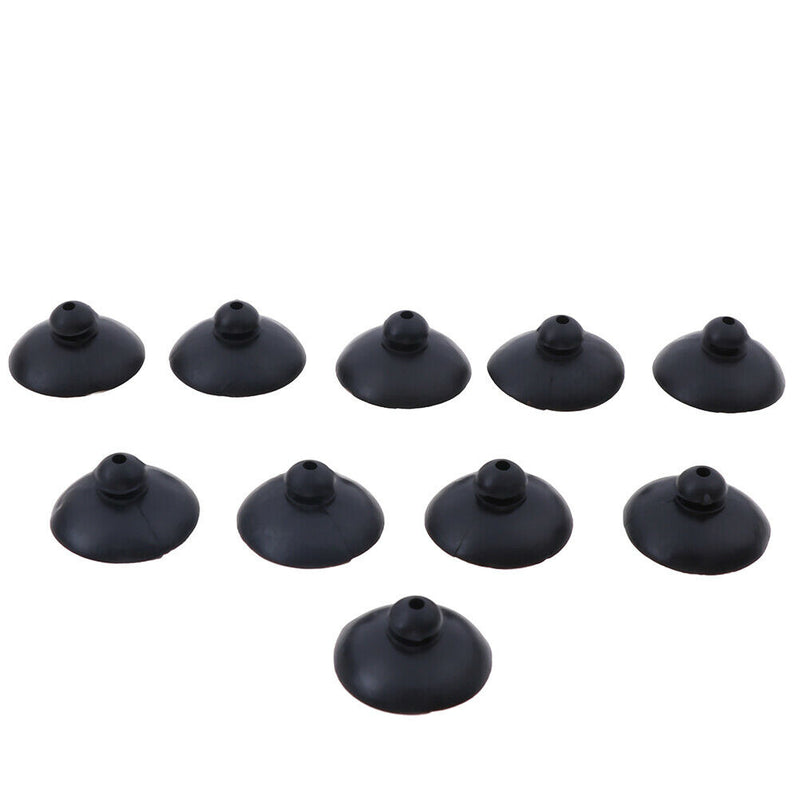 10pcs Black Soft Silicone Suction Cup Clip Sucker Holder Fish Aquarium FT