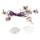 Guitar Circuit Wiring 2V/2T Toggle Pickup Selector A500K B500K Pot Yellow