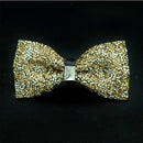 2x Men Shiny Crystal Rhinestone Bow Tie Bowties Wedding Party Necktie Adjust