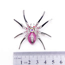 4pcs Dazzling Spider Brooch Crystal Rhinestone Animal Pins Wedding Jewelry