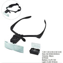 2 LED Head-Light Headband Magnifier Headset Magnifying Glass Loupe with 5x Lens~