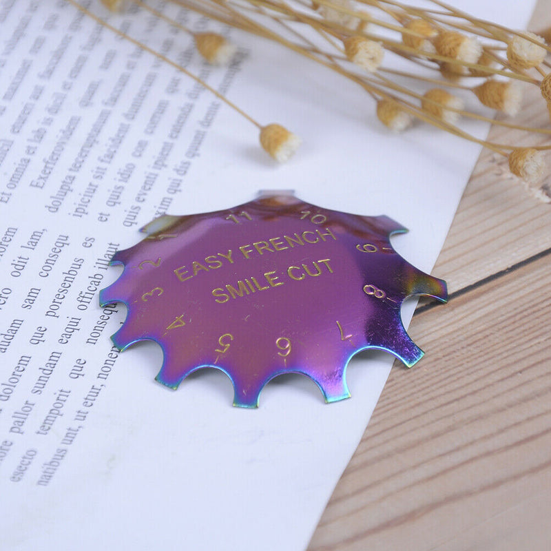 Steel French Line Edge Nail Tool Smile Cutter Nail Stencil Trimmer Nail Buil! Gw