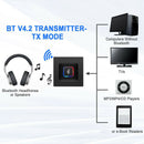 Bluetooth4.2 Audio Adapter Low Latency RCA Audio Receiver 1122Mbps for Music