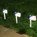 4pcs Solar LED Flag Lamp Spike Lawn Light Waterproof Outdoor Garden Decor