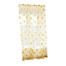Slot Top Voile Curtain Panel Net Sunflower Printed Sheer Tulle Drape Yellow