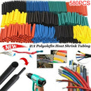 580Pcs Heat Shrink Tubing Insulation Shrinkable Tube 2:1 Wire Cable Sleeve K_