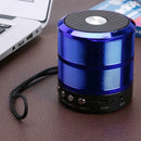 WS-887 Mini Bluetooth Subwoofer Bass Speaker MP3 Player FM Radio (Blue)