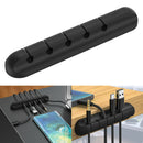 Portable Silicone Self-Sticking Desk USB Cable Winder Organizer Storage Clip