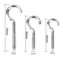 10pcs Mini Eye Pins Screw Hook House Curtain Net Wire Hanging Hook 55x3.8mm