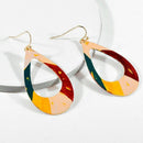 Fashion Jewelry Earrings Ethnic Style Color Drop Earrings Retro Printing Pe