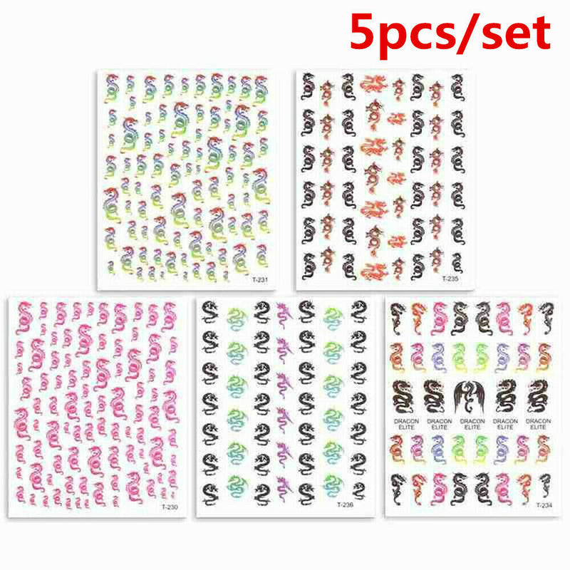 Waterproof Punk Dragon Decals Nail Stickers Manicure Nail Art Accessories