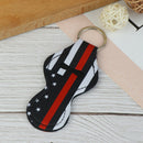 Neoprene Floral Waterproof Lipstick Chapstick Holder Bag Key Chain Jewelry