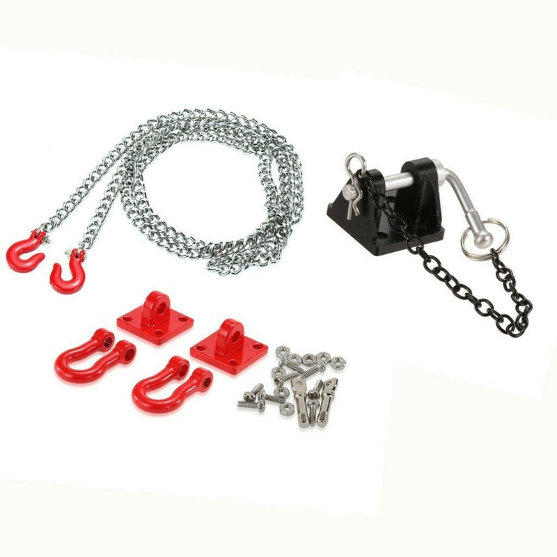 1:10 RC Rock Crawler Tow Hook Shackle Trailer Chain for Axial SCX10 TRX4 D90