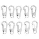 20Pcs Mini Alloy Key Buckles Snap Spring Clip Hooks Carabiner Keychain 26mm