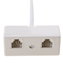 Two Way RJ11 US Telephone Plug to One US Socket Adapter Splitter Phone Line for