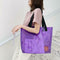 Clear PVC Transparent Shopping Bag Shoulder Handbag Women Totes (Purple)