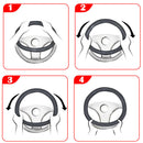 Universal for 38cm Car Steering Wheel Cover Anti-Slip PU Leather Red Dragon Icon