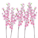 1Pc Peach Artificial Cherry Spring Plum Peach Blossom Branch Silk  Flower T G8E3
