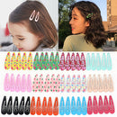 100Pcs Cute Snap Hair Clips Lot No Slip Barrettes For Baby Kids Girls Multicolor