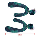 New Fashion Acrylic Hook Shaped Drop Earrings Women Geometric Statement Dan