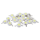 20 Pcs High Power 2 Pin 3W White LED Bead Emitters 170-190Lm 6000K B4F6