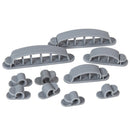 10Pcs Cable Cord Wire Line Organizer Plastic Clips Ties Fixer Holder Gray A