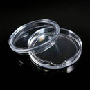 10 pcs Small round transparent plastic coin capsules box 21mm L4R2 D2A4