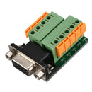 DB9 RS232 Serial Female Adapter Plate to 9 Position Terminal Connector Blac H4U2