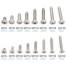 200Pcs M3 Stainless Steel Screws Kits High Strength Self-Tapping Screws Ass