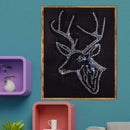 5D DIY Fluorescent Diamond Painting Deer Head Cross Stitch Embroidery Kits