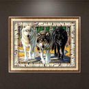 DIY Wolf 5D Diamond Painting Mosaic Cross Stitch Full Drill Embroidery