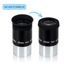1.25" 25mm Ultra Wide Angle Eyepiece for Telescope Designed with Foldable Eyecup