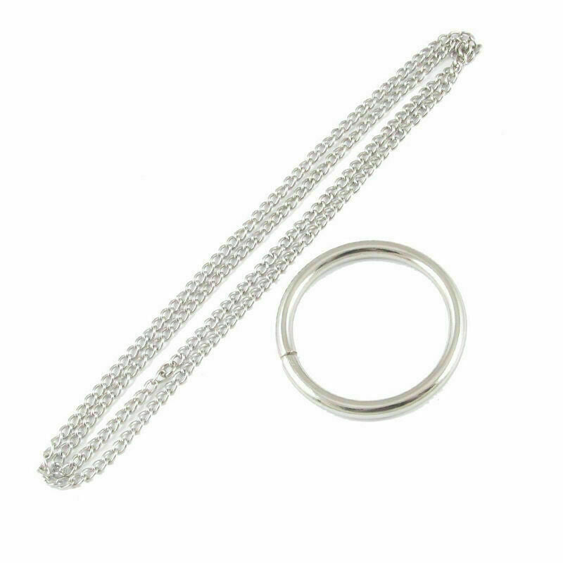 Fancy Magic Ring and Chain Cool Magic Trick Props Metal On Chain T8D5 D3F3 D0N4