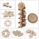 80x Blank Plain Round Shaped Cut Wood Slices Discs Art Crafts Pyrography DIY