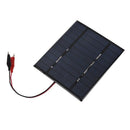 2.5W 5V Solar Cell Polycrystalline Solar Panel+Crocodile Clip For Charging  D5S5