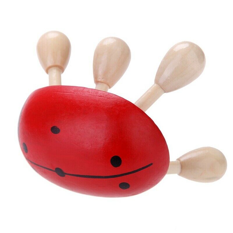 Ladybug Six Feet wooden Massager Massage head Beetle Red R2O4