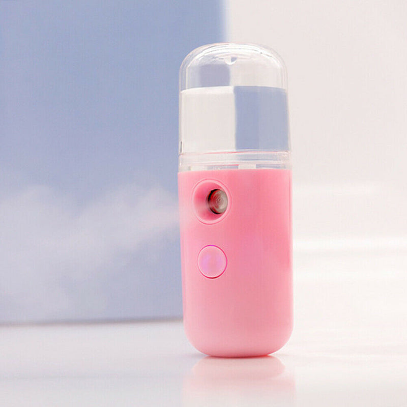30ml Nano Mist Sprayer Facial Steam Humidifier Spray Beauty Device (Pink)