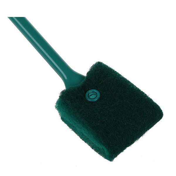 Green Plastic Handle Soft Sponge Aquarium Fish Tank Cleaning Brush