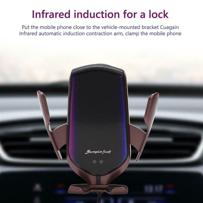 10W Wireless Charger Car Phone Holder Bracket Infrared Induction Smart Charger