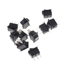 10PCS KCD11 3A/250V 3 Pin SPDT ON-OFF-ON 3 Position Snap Rocker Switch OZ