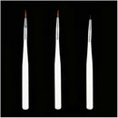3pcs white nail art uv gel diy pen painting nail supplies salon manicure tool ME