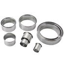 set of 12 Stainless Steel Round Mousse ring Cutter Cutting Mould cake mould