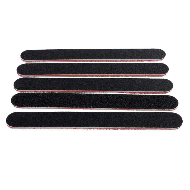 5Pcs Pro Double Sided Manicure Nail File Emery Board Sanding Tool 17.9cmx2cm