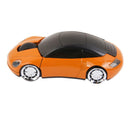 2.4G Orange Wireless Car Shape 1600DPI Optical PC Laptop Mouse USB Receiver