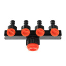 4 Way Faucet Connectors Hose Pipe Splitter Drip Irrigation Garden Watering